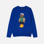 폴로 랄프 로렌 Children Polo Bear Cotton Sweater Bright Purple