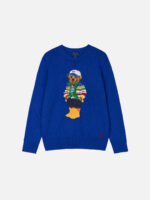 폴로 랄프 로렌 Children Polo Bear Cotton Sweater Bright Purple