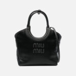 미우미우 Ivy Leather Bag Black