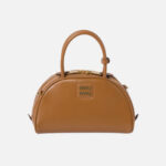 미우미우 Leather Top-Handle Bag Caramel