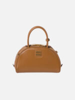 미우미우 Leather Top-Handle Bag Caramel