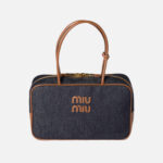 미우미우 Beau Denim Bag Blue Brandy