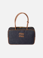 미우미우 Beau Denim Bag Blue Brandy