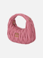 미우미우 Wander Matelasse Nappa Leather Hobo Mini Bag Begonia Pink - Image 3