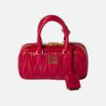 미우미우 Arcadie Matelasse Nappa Leather Mini-Bag Red