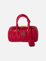 미우미우 Arcadie Matelasse Nappa Leather Mini-Bag Red