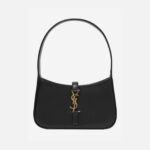 생로랑 Le 5 A 7 Mini Hobo in Smooth Leather Black