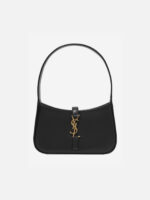 생로랑 Le 5 A 7 Mini Hobo in Smooth Leather Black