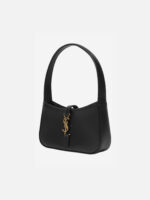 생로랑 Le 5 A 7 Mini Hobo in Smooth Leather Black - Image 2