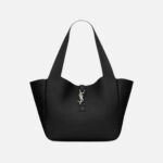 생로랑 Le 5 A 7 Bea in Grained Leather Black