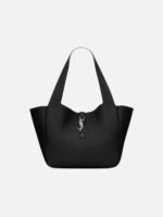 생로랑 Le 5 A 7 Bea in Grained Leather Black - Image 2