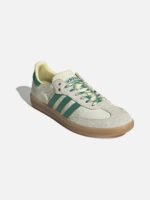 아디다스 x Wales Bonner Samba - Cream White Bold Green - Image 3