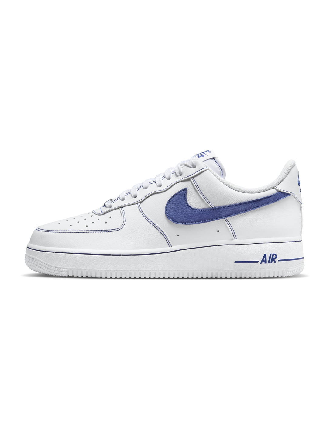 HQ2037-100-1-1 나이키 에어 포스 1 로우 07 LV8 - White Deep Royal Blue - Image 1