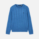 폴로 랄프 로렌 Cable Knit Cotton Sweater Blue Orbit