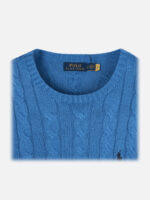 폴로 랄프 로렌 Cable Knit Cotton Sweater Blue Orbit - Image 3