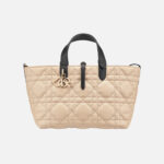디올 Medium Toujours Bag Macrocannage Calfskin Rope Beige Black