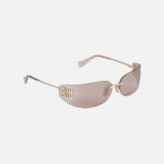 미우미우 Logo Sunglasses Bronze Lenses